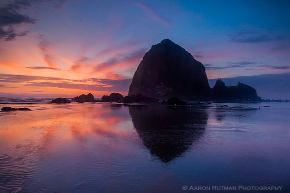 Aaron Rutman Photography: Saltwater &emdash; Haystack Rock Sunset, Cannon Beach, OR