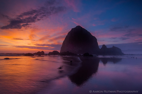 Aaron Rutman Photography: Saltwater &emdash; Haystack Rock Sunset, Cannon Beach, OR