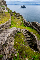 Little Skellig and the Skellig Michael monastery