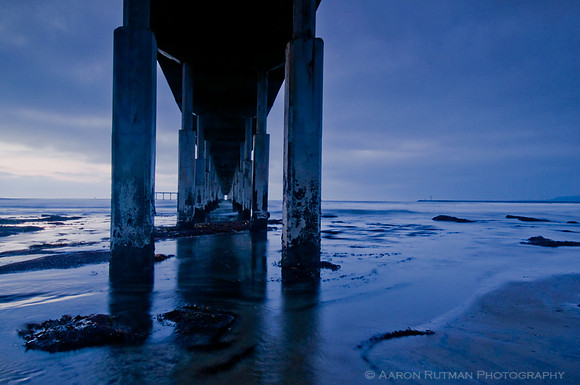 Under the OB pier