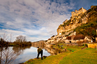 Fishing, Beynac-et-Cazenac over the Dordogne