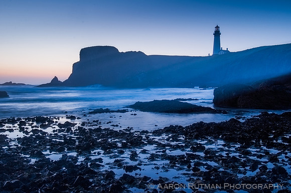 Yaquina Head Lighthouse from Cobble Beach