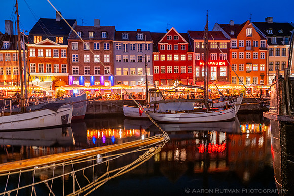Nyhavn nighttime, Copenhagen
