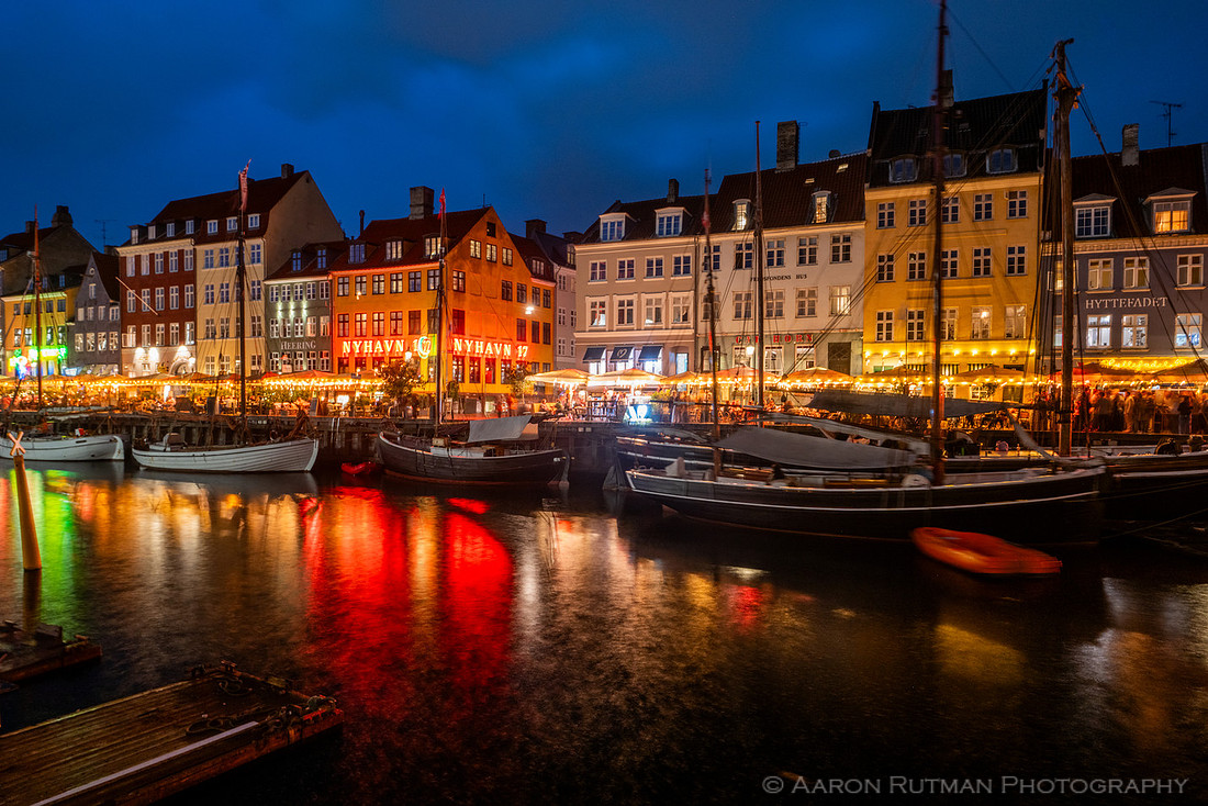 Nyhavn nighttime, Copenhagen