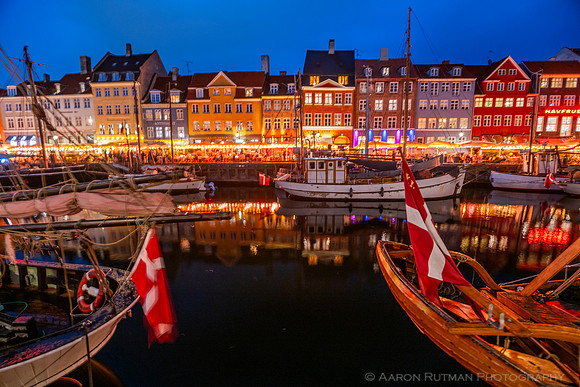 Nyhavn nighttime, Copenhagen
