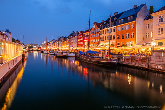 Nyhavn nighttime, Copenhagen