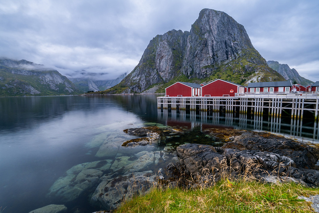 Twilight at the Hamnøy Rorbuer, Lofoten
