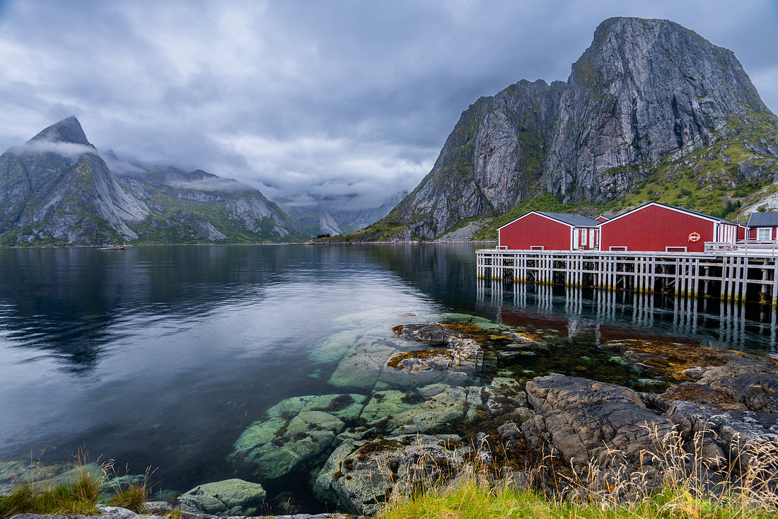 Twilight at the Hamnøy Rorbuer, Lofoten