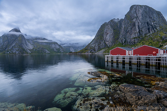 Twilight at the Hamnøy Rorbuer, Lofoten