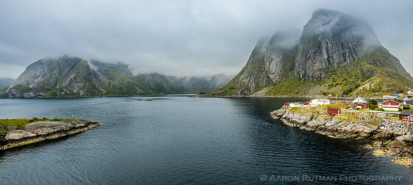 Olstinden and Festhelltinden over the Reinefjord