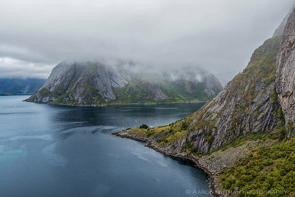 Olstinden and Festhelltinden over the Reinefjord