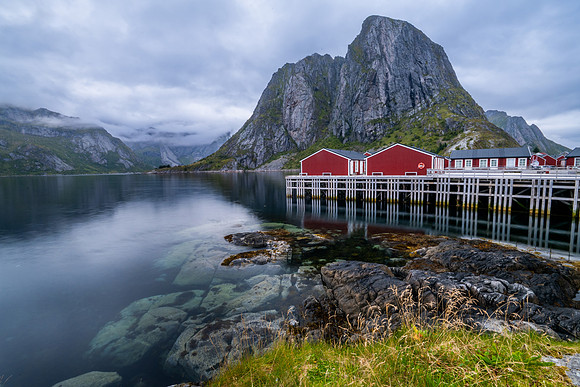 Twilight at the Hamnøy Rorbuer, Lofoten