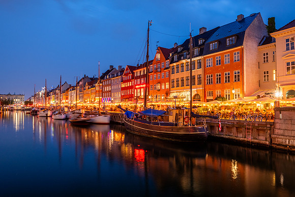 Nyhavn nighttime, Copenhagen