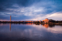 Washington and Jefferson Memorials, Potomac River Tidal Basin