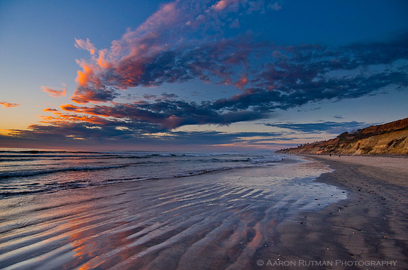 Sunset over Torrey Pines State Beach