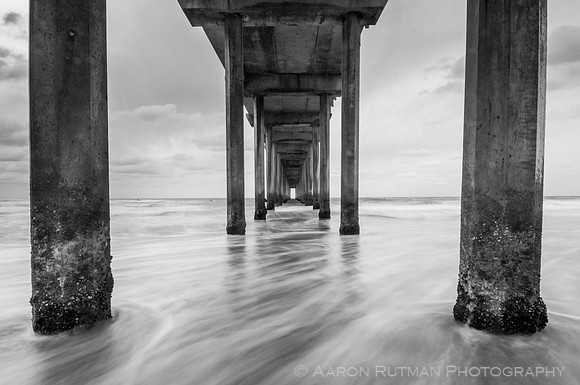 Under Scripps Pier Black  (BW #1)