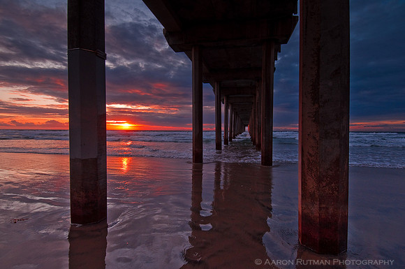 Scripps Pier pink sky 2