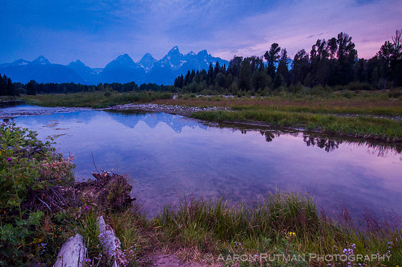 Schwabacher's Landing dusk, Grand Teton National Park