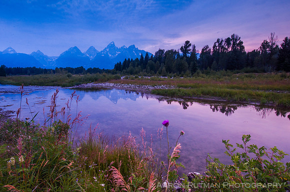 Schwabacher's Landing dusk, Grand Teton National Park