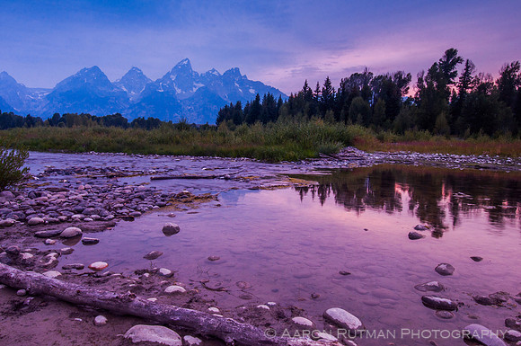 Schwabacher's Landing dusk, Grand Teton National Park