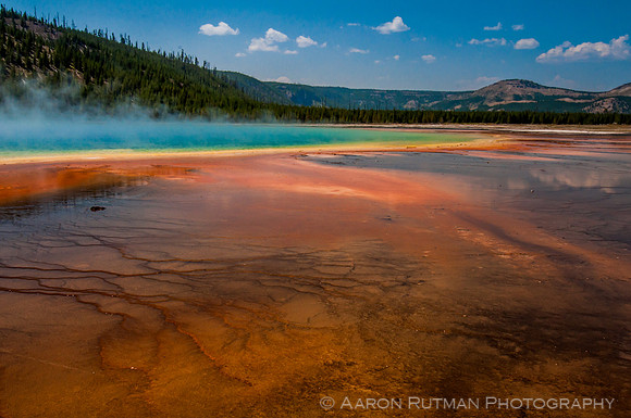 Reflections at the Grand Prismatic Spring, Yellowstone