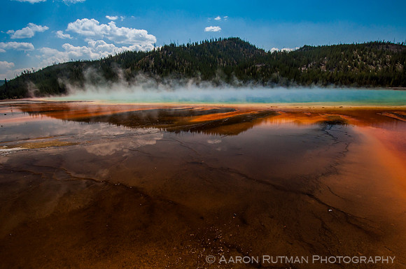 Reflections at the Grand Prismatic Spring, Yellowstone