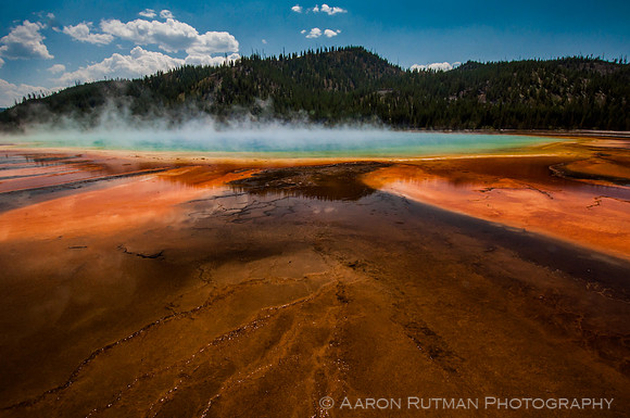 Reflections at the Grand Prismatic Spring, Yellowstone