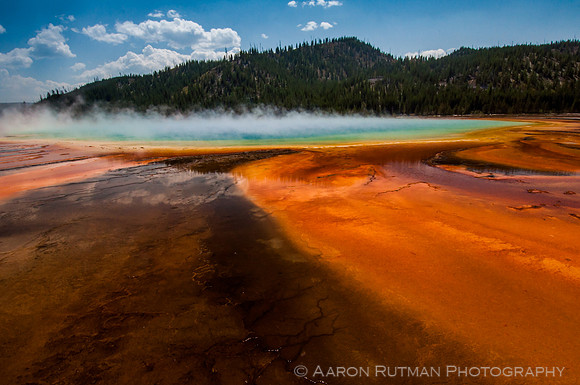 Reflections at the Grand Prismatic Spring, Yellowstone