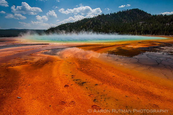 Reflections at the Grand Prismatic Spring, Yellowstone