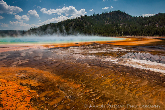 Reflections at the Grand Prismatic Spring, Yellowstone
