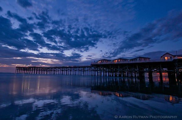 Crystal Pier Hotel dusk, Pacific Beach