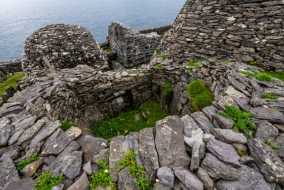 Little Skellig and the Skellig Michael monastery