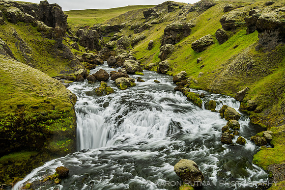 Above Skogafoss on the Skoga
