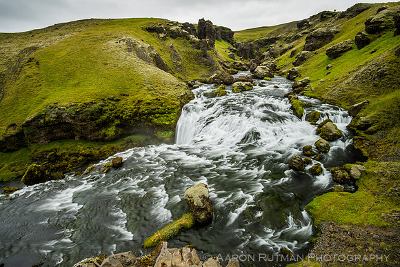 Above Skogafoss on the Skoga