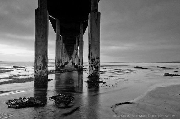 Under the OB pier