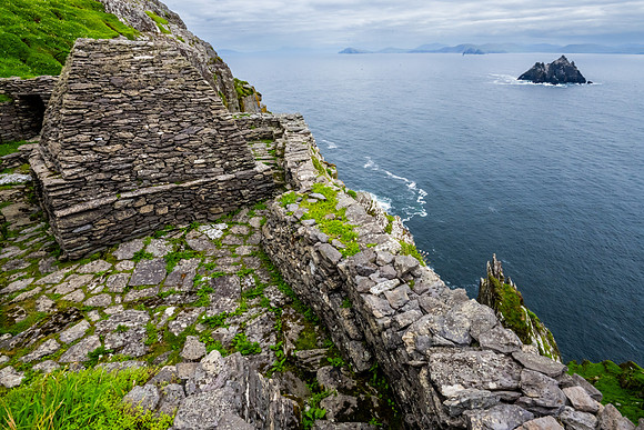 Little Skellig and the Skellig Michael monastery