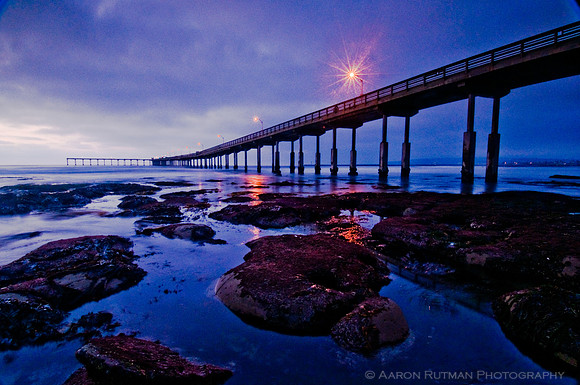 OB pier and tidepool reflections