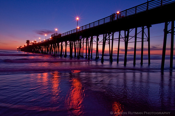 Oceanside night falling