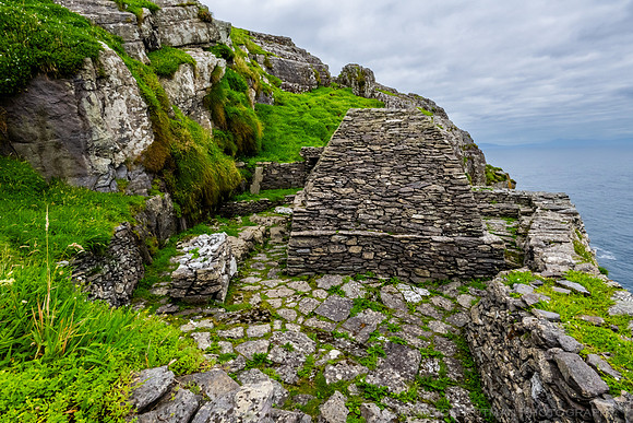 Little Skellig and the Skellig Michael monastery