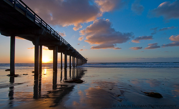 Scripps Pier cloud reflections 1