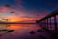 Rainbow sky, Scripps Pier