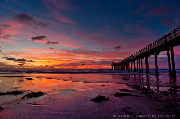 Rainbow sky, Scripps Pier