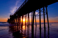 Oceanside orange sunset