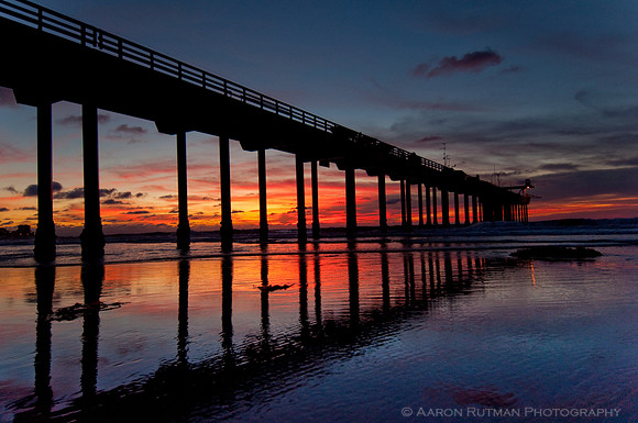 Pier reflections, Scripps La Jolla