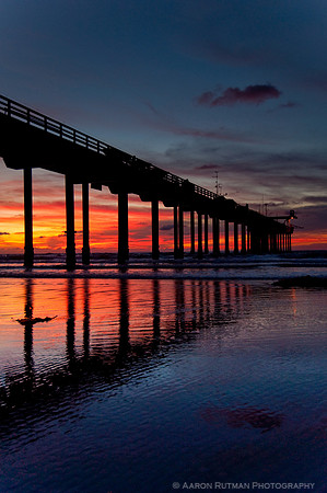 Scripps pier reflection