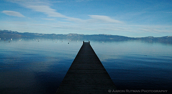 Kings Beach Pier vanishing point, Lake Tahoe